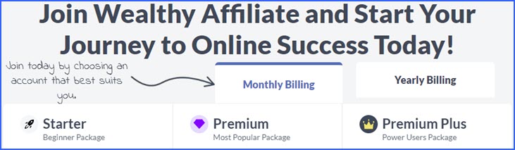 Click here to Join Wealthy Affiliates and start your journey to online Success today! Starter, Premium, & Premium Plus packages available.